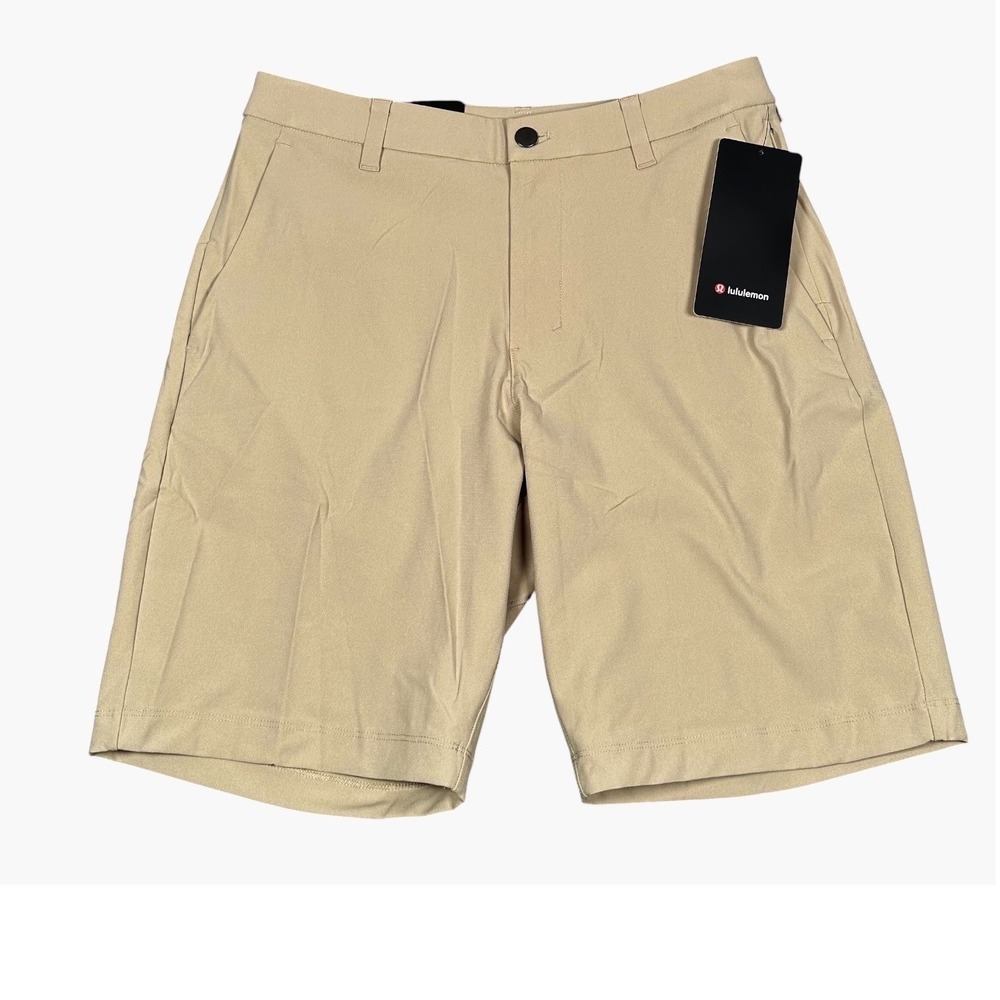 Lululemon Commission Shorts Mens 30"x9" Trench Khaki Warpstreme Classic LM7AK3S